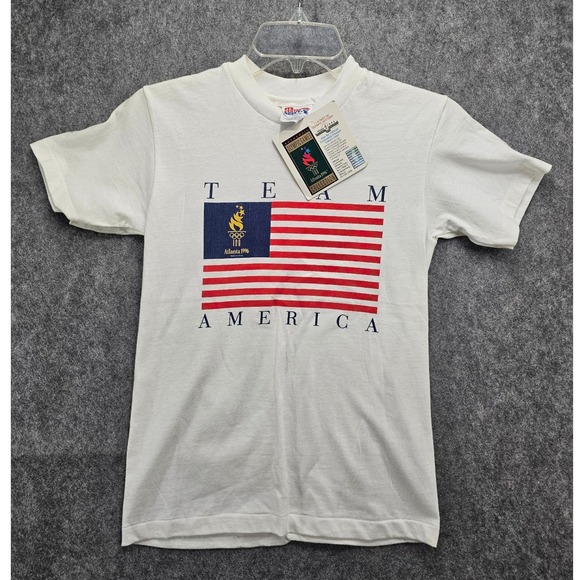 Hanes Beefy-T Other - Vintage 1996 Atlanta Olympics Team America T-Shirt Hanes Beefy-T Kids Medium NWT
